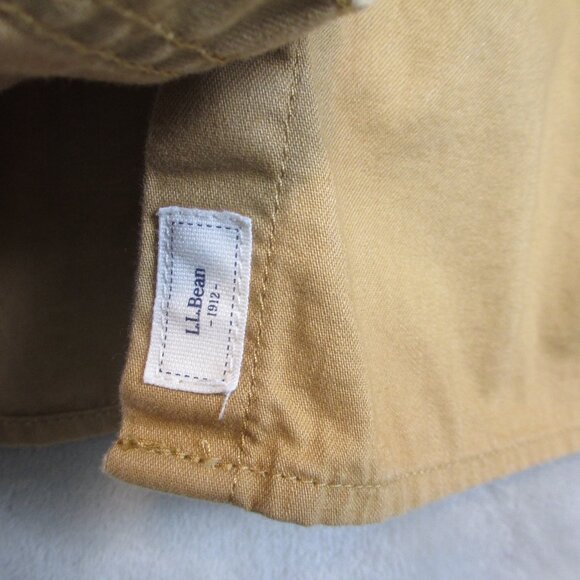 L.L.Bean Women's Chamois Cotton Button Up Shirt Mustard Yellow Outdoor Size 3X - Picture 4 of 11
